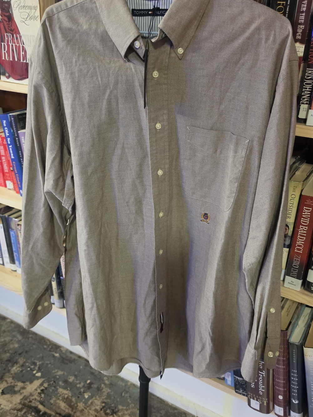Tommy Hilfiger Men's Light Brown Button-Down Shirt